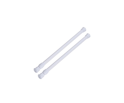 [BT5420] 2pc 9.8"~17.7"(28~45cm) Adjustable Steel Shower Rod, White (24 pcs/ctn)
