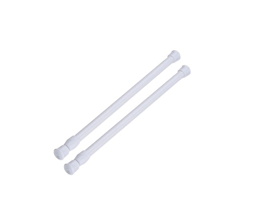 [BT5421] 2 pc 13.8"~23.6"(35~60cm) Adjustable Steel Shower Rod, White (24 set/ctn)
