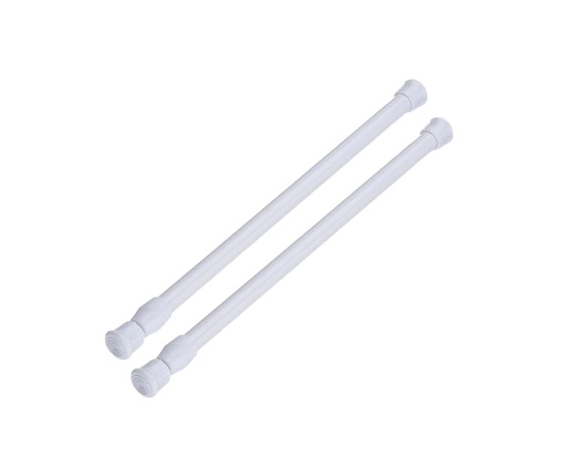 [BT5422] 2 pc 17.7"~31.5"(45~80cm) Adjustable Steel Shower Rod, White (24 set/ctn)