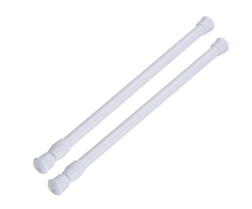 [BT5423] 2 pc 25.6"~47.2"(65~120cm) Adjustable Steel Shower Rod, White (24 set/ctn)