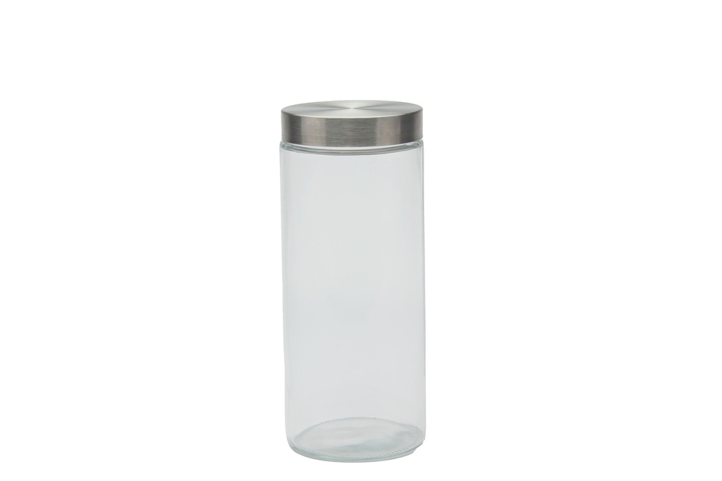 2000ml (2.1QT) Glass Storage Jar With SS Lid (12 pc/ctn)