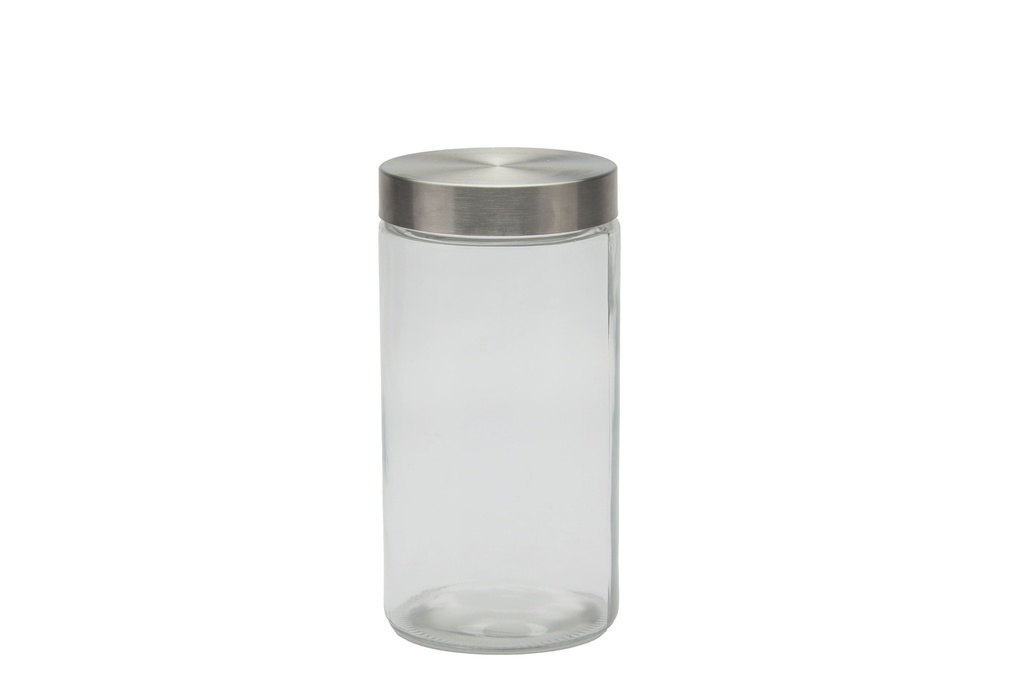 1700ml (1.8QT) Glass Storage Jar With SS Lid (12 pc/ctn)