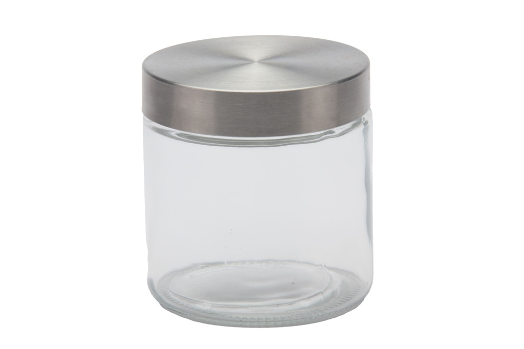 850ml (0.9QT) Glass Storage Jar With SS Lid (24 pc/ctn)