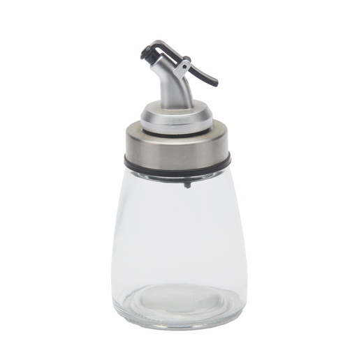 [GL315] 180ml (6.1oz) Glass Oil Bottle With Electroplated Lid (36 pc/ctn)