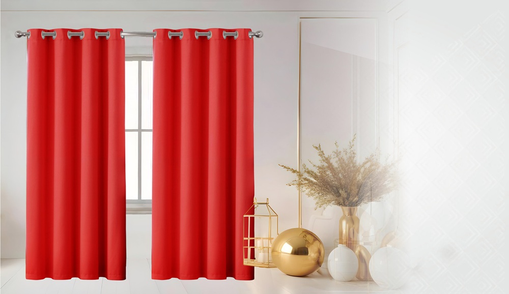 54"x84" Nora 90% Blackout Grommet Window Curtain, Solid Color, 100% Polyester (12 pc/ctn)
