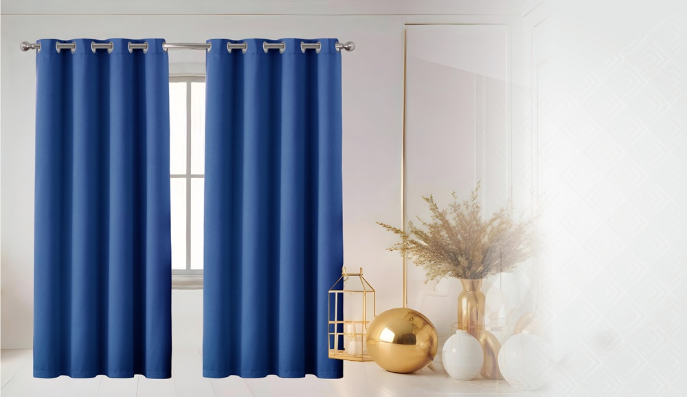 54"x84" Nora 90% Blackout Grommet Window Curtain, Solid Color, 100% Polyester (12 pc/ctn)