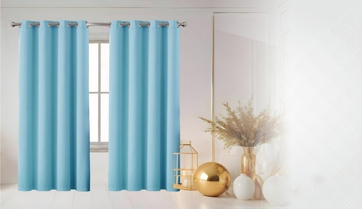 [WC52000LB] 54"x84" Nora 90% Blackout Grommet Window Curtain, Solid Color, 100% Polyester (12 pc/ctn)