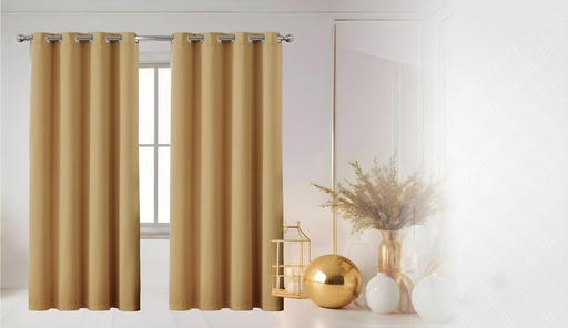 [WC52000GD] 54"x84" Nora 90% Blackout Grommet Window Curtain, Solid Color, 100% Polyester (12 pc/ctn)