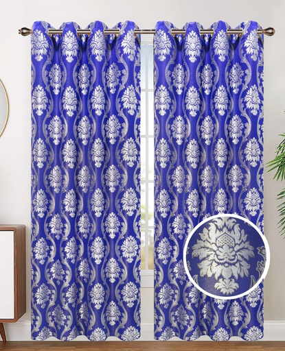 [WC57007NV] 54"x84" Selina 80% Blackout Grommet Window Curtain, Jacquard, 100% Polyester (12 pc/ctn)