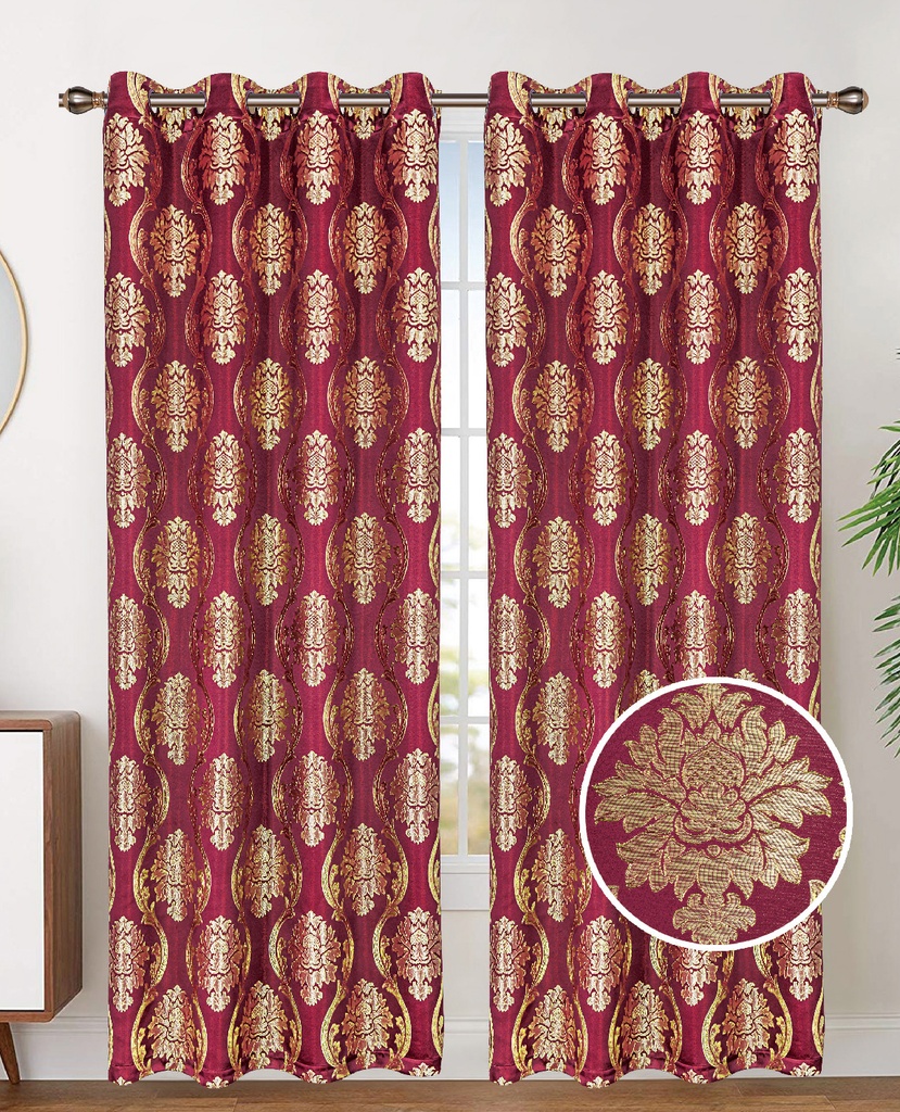54"x84" Selina 80% Blackout Grommet Window Curtain, Jacquard, 100% Polyester (12 pc/ctn)