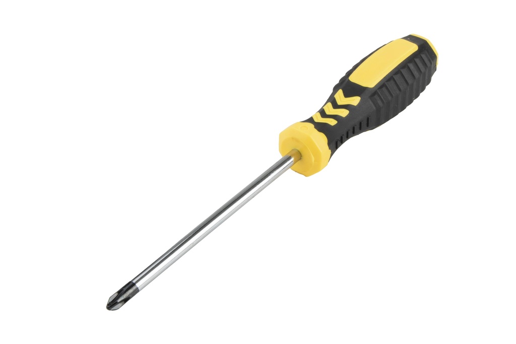 4.9"(12.5cm) Stainless Steel/TPR Phillips Screwdriver (144 pc/ctn)