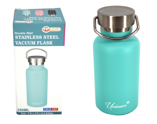 [2461TL] 350ml Teal Double Wall Stainless Steel Flask (12 pcs/ctn)