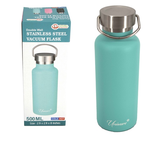 [2462TL] 500ml Teal Double Wall Stainless Steel Flask (12 pcs/ctn)