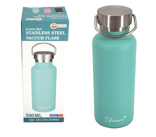 [2462TL] 500ml Teal Double Wall Stainless Steel Flask (12 pcs/ctn)