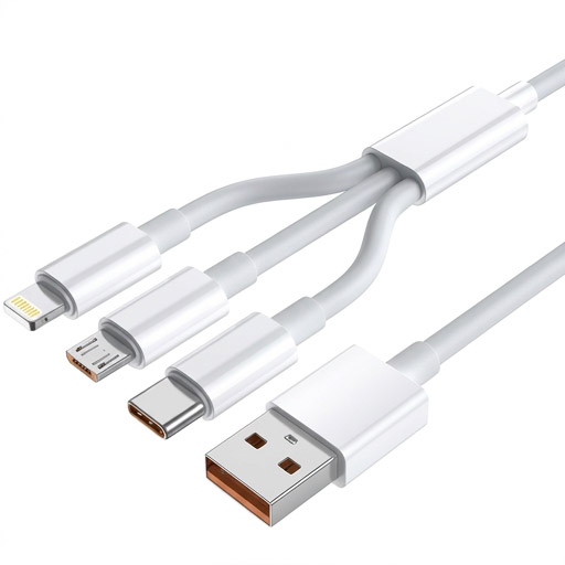 USB 3-in-1 fast charging cable, 2A, 4FT(1.2m) (384 pc/ctn)