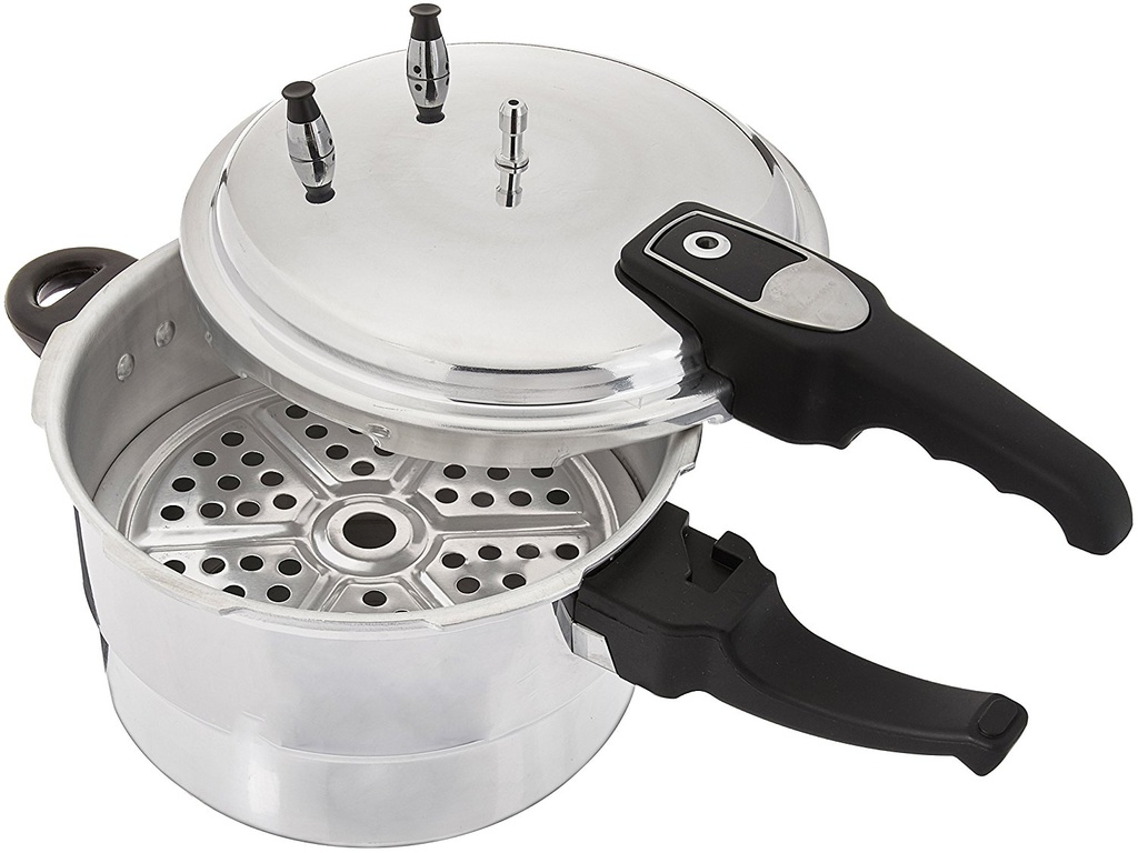 4 Liter Aluminum Pressure Cooker with Steamer (6 pcs/ctn)