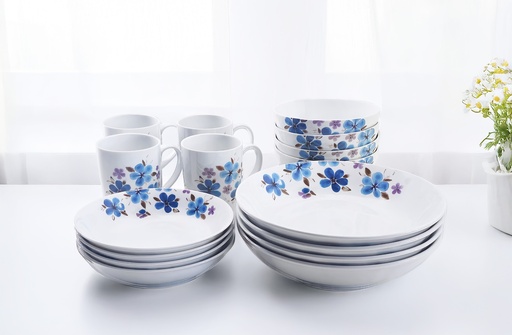 [GGA902] 16 pc Ceramic Dinnerware Set w.Gift Box, 6" Bowl / 7" & 9" Plate / 11oz(330ml) Mug  (1 set/ctn)