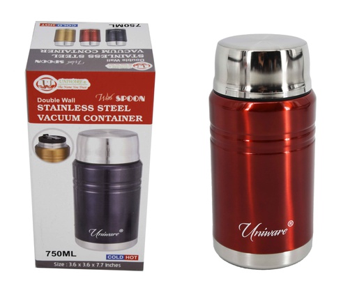 [2468RD] 750ml Red Double Wall Stainless Steel Flask (12 pcs/ctn)