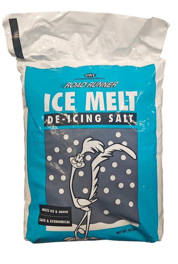 10 lb Road Runner Rock Snow Salt Ice Melter (4 bags/ctn)