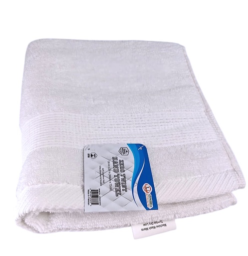 [BT8303WH] 16x28" Hand Towel,100%Cotton, White, 500 gsm (24 pc/ctn)