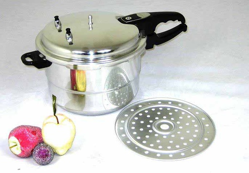 [1050-24] 7 Liter Aluminum Pressure Cooker with Steamer (4 pcs/ctn)