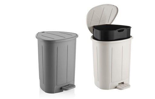 [29608] 8LT Corner Pedal Dustbin, 10"x12.5"(25x31.8cm), mixed color(6 pc/ctn)