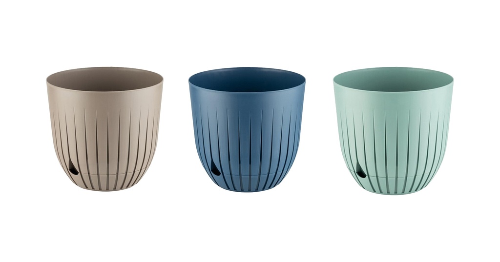 5 LT Flower Pot with Bottom Saucer, assorted Color (24 pc/ctn)