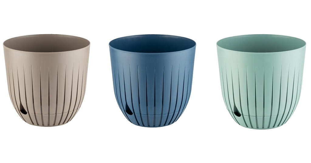 10 LT Flower Pot with Bottom Saucer, assorted Color (12 pc/ctn)
