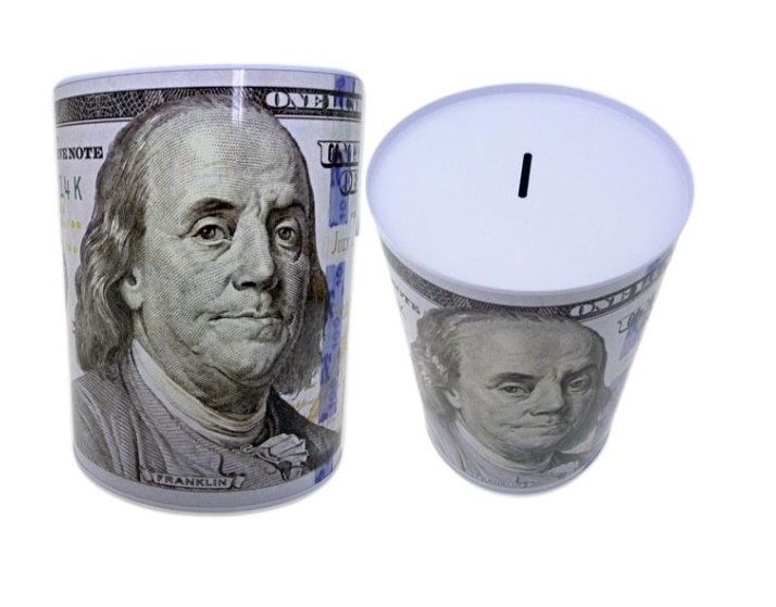 13.6x15cm Kids Money Bank, US Dollar, 0.2mm (48 pc/ctn)