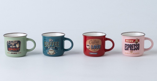 [6946] 6.09oz(180ml) New Bone China Mug, Assorted Pattern (48 pc/ctn)