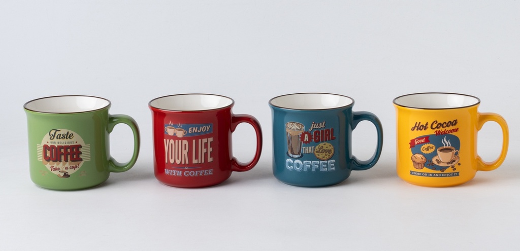 18.60oz(550ml) New Bone China Mug, Assorted Pattern (36 pc/ctn)
