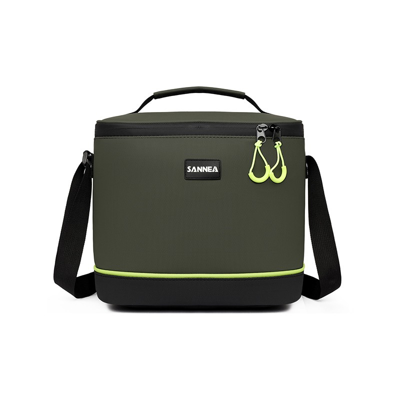10 LT Large Capacity Picnic Cooler Bag, 26x18x23cm, Black/Green (72 pc/ctn)