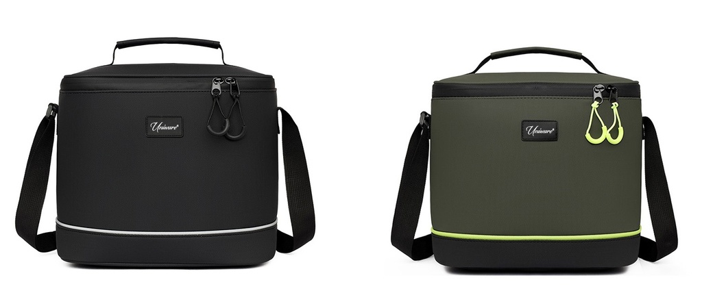 10 LT Large Capacity Picnic OR Lunch Bag, 26x18x23cm, Black/Green (72 pc/ctn)