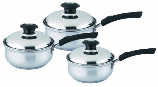 [3108S] Stainless Steel Sauce Pan with Lid 6pc Set (6 sets/ctn)