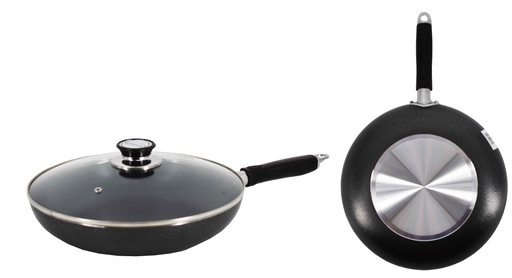 [4002-18T] 7" Non-Stick Frying Pan with Glass Lid (10 pcs/ctn)