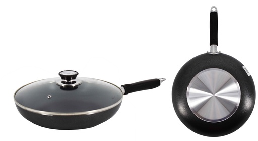 [4002-30T] 11.8" Non-Stick Frying Pan with Glass Lid (10 pcs/ctn)