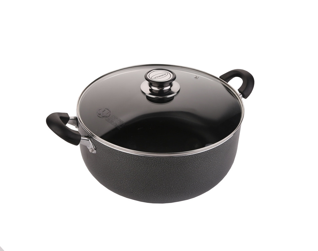 5QT Non-Stick Pfluon Coated Sauce Pot w Glass Lid (6 pcs/ctn