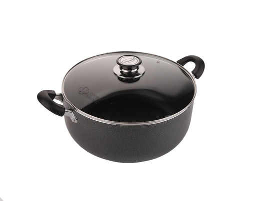 [4010] 5QT Non-Stick Pfluon Coated Sauce Pot w Glass Lid (6 pcs/ctn