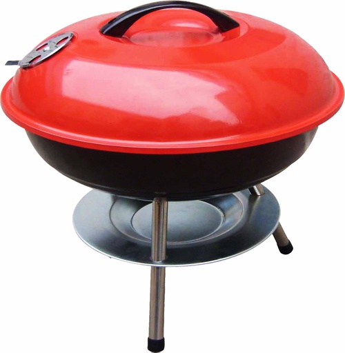 [1114] 14&quot; Chrome Plated Charcoal Barbeque Grill (1 pcs/ctn)
