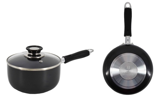 [4014] 2.5QT Non-Stick Pfluon Coat Sauce Pan w Glass Lid (6 pcs/ctn