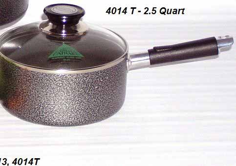 [4014] 2.5QT Non-Stick Pfluon Coat Sauce Pan w Glass Lid (6 pcs/ctn