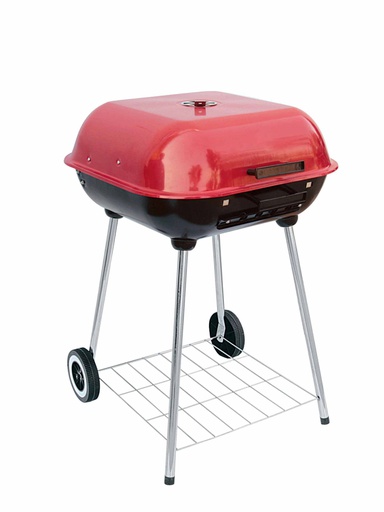 [1117] 18" Square Chrome Plated Charcoal Barbeque Grill (1 pcs/ctn)