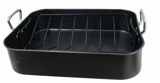 [41883] 17"x12"x3" Non-Stick Roaster with Rack (2 sets/ctn)