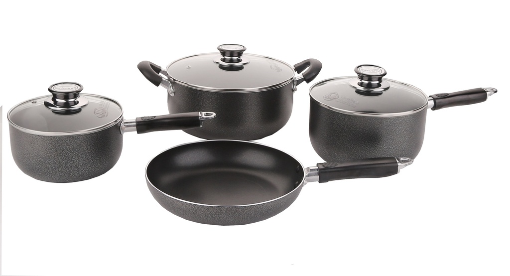 7 pc Non-Stick Pfluon Coated Cookware Set (4 sets/ctn)