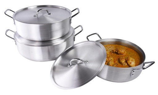 [9005] 6 pc Heavy Gauge Aluminum Brazier Pot Set (2 sets/ctn)
