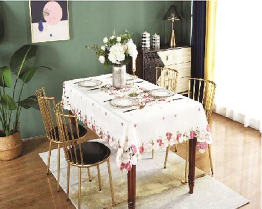 [TC54171] 72"x108" Flower Pattern Lace Table Cloth (24 pcs/ctn)