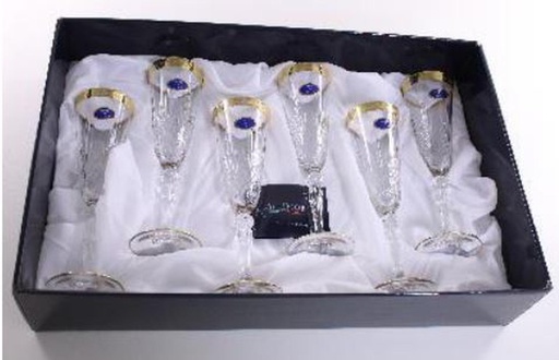 [A2836] 6 pc Flut Melodia Design Glassware Set (1 sets/ctn)