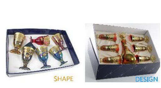 [A3453] 6 pc Max Basso Liscio Design Aqua Glassware Set (1 sets/ctn)