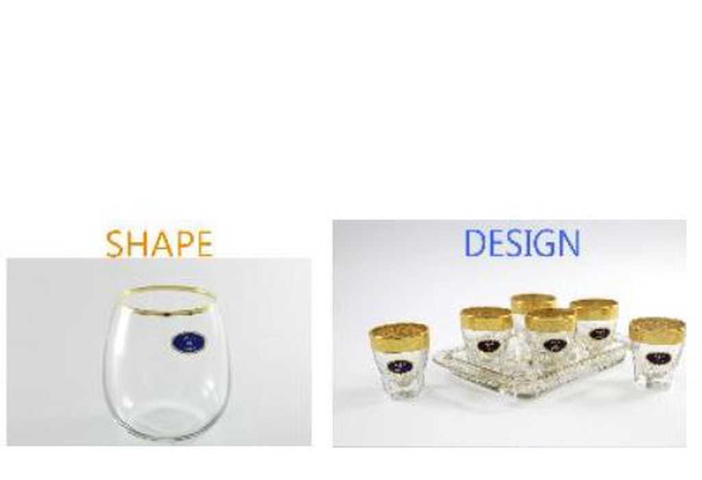 6 pc Stemless Design Glassware Set (6 sets/ctn)