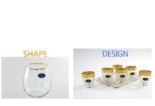 [A3543] 6 pc Stemless Design Glassware Set (6 sets/ctn)